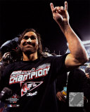 Johnny Damon celebrating, Game 7 win &copy;Photofile