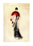 Lady Red Fan I