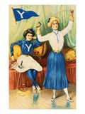 Album Card Depicting Women Fencers from Yale University
