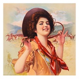 Calendar Print of a Cowgirl