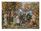 Waterside Park Scene by Maurice Brazil Prendergast