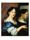 Buy Portrait of a Lady, Half Length, Holding a Mirror at AllPosters.com