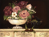 Floral with Black Bird