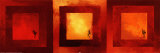 Quadrate im afrikanischen Stil Poster