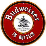 Budweiser In Bottles Tin Sign