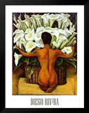 Nude with Calla Lilies Framed Art Print