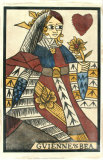 Graphic Queen of Hearts Poker Poster