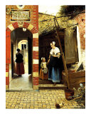 Dutch Courtyard of a House in Delft