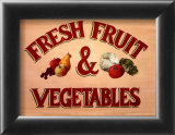 Buy Fruits & Vegetables Sign at AllPosters.com