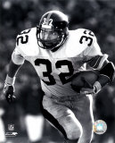 Franco Harris - Rushing With Ball (B&W)