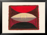 Red On Black Framed Art Print