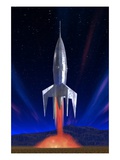 Rocket Ship Lifting Off