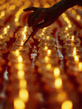 Hand Lighting Candles at Taoist Ceremony, Singapore, Singapore