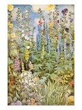 Book Illustration of a Young Girl in the Garden by Jessie Willcox Smith