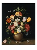 A Crown Imperial Lily, Roses, Tulips, a Peony, Fritillaries, a Cornflower, Forget-Me-Nots and Other