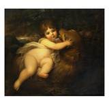 Buy Portrait of the Hon. William Lamb Later 2nd Viscount Melbourne, as a Child, Playing with a Dog in a at AllPosters.com