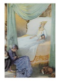 Buy Illustration Depicting Sleeping Beauty and Her Attendants Asleep by Honor C. Appleton at AllPosters.com