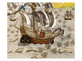 Buy Flying Fish Meet in the Torrid Zone, from "Americae Tertia Pars..." at AllPosters.com