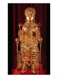 Reliquary Statue of St. Foy, circa 980 (Gold, Silver, Wood, Precious & Semi-Precious Stones)