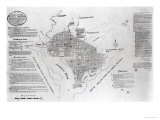 Buy Plan of Washington D.circa, Pub. in "Gazette of the United States," Philadelphia, January 4th 1792 at AllPosters.com