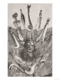 Buy Knives, Mask and Mat from Upper Congo, from the History of Mankind, Vol.III at AllPosters.com