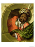 Buy Portrait of a Moor Holding a Flag at a Window at AllPosters.com