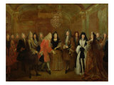 Louis XIV (1638-1715) Welcomes the Elector of Saxony, Frederick Augustus II (1670-1733)