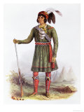 Osceola or Rising Sun, a Seminole Leader, Illustration from the Indian Tribes of North America