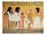 The Dead, Their Family and Their Servants, from the Tomb of Ankerkhe, Workmen's Tombs, New Kingdom