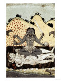 The Goddess Kali Seated in Intercourse with the Double Corpse of Shiva, 19th Century, Punjab