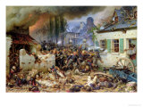 Attacking the Prussians in Plancenoit in the Battle of Waterloo, 1863