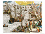 Buy Departure from Lisbon for Brazil, the East Indies and America,From "Americae Tertia Pars..." at AllPosters.com