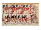 Banquet Scene, from Thebes, circa 1400 BC (Wall Painting)