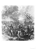 Buy Landing of De Soto in Florida, from "Ballou's Pictorial Drawing-Room Companion," 1855 at AllPosters.com