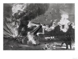 The Interior of Fort Sumter During the Bombardment, 12th April 1861, from "Harper