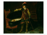 Buy Oliver Cromwell (1599-1658) with the Coffin of Charles I (1600-49) 1846 at AllPosters.com