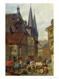 Buy The Marketplace in Wernigerode, 1861 at AllPosters.com