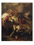 The Battle of Giaour and Hassan, after Byron's Poem, 