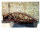 Model of a Swing Bridge Made from One of Leonardo's Drawings