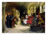 Buy Luther Preaches Using His Bible Translation While Imprisoned at Wartburg, 1882 at AllPosters.com
