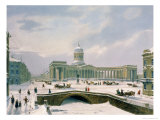 Kazan Cathedral, St. Petersburg, Printed by Lemercier, Paris, 1840s