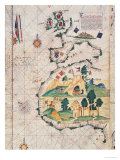 Map of Great Britain, Europe and North West Africa, from Portugaliae Monumenta Cartographica
