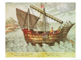 Buy A Chinese Junk, Illustration from Jan Huyghen Van Linschoten, His Discourse of Voyages at AllPosters.com