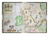 Buy Map Showing the Route of the Armada Fleet, Engraved by Augustine Ryther, 1588 at AllPosters.com