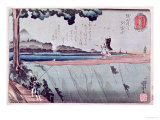 Buy Mount Fuji from the Sumida River Embankment, One of the Views from Edo, circa 1842 at AllPosters.com
