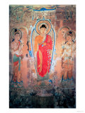 Sakyamuni, the Buddha, Preaching on the Vulture Peak, from Cave 17, Dunhuang, Tang Dynasty