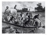 Western Sketches, a Freshet in the Red River Texas, Illustration in Harper's Weekly, 25 April 1874