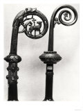 Crozier of the Abbots of Clairvaux of the Lamb of God (Left) and a Crozier with Flower Detail
