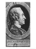 Portrait of Jean Francois Marmontel (1723-99) Engraved by Augustin De Saint-Aubin (1736-1807) 1765 Giclee Print