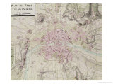 Buy Map of Paris and Its Surroundings, from "Oisivetes" at AllPosters.com